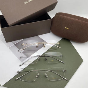 Tom Brand Rimless Eyeglass Frames Titanium Eyeglass Frames  Men Designer Glasses  Prescription Glasses  Optical Glasses Ford