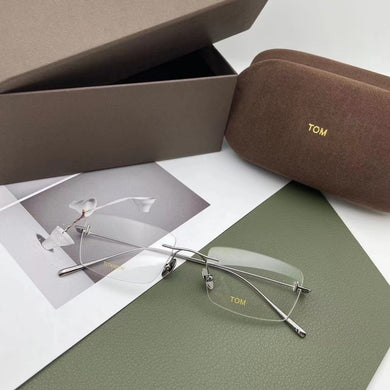 Tom Brand Rimless Eyeglass Frames Titanium Eyeglass Frames  Men Designer Glasses  Prescription Glasses  Optical Glasses Ford
