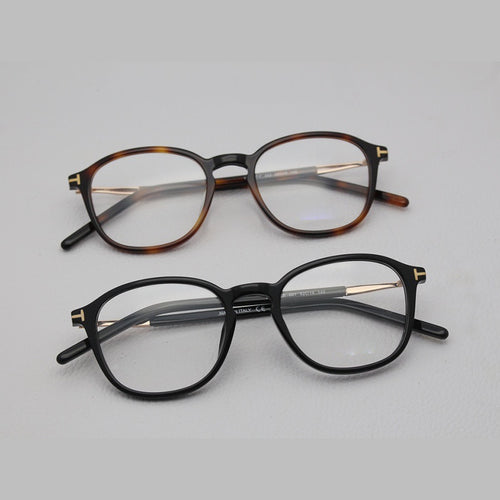 Tom Brand Vintage Round Ford Men Women Optical Eyeglasees Frame TF5397 Prescripton Reading Eyeglasses With Original Case