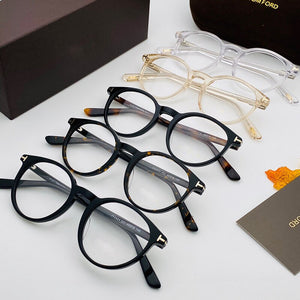 Tom for Optical Eyeglasses Frames Forde Round Acetate Women Men Reading Myopia Prescription TF5524 EyeGlasses With Case