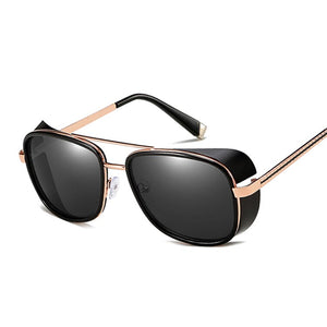Tony Stark Iron Man Sunglasses Men Women Steampunk Sun Glasses Male Vintage Gradient Red Sunglass UV400