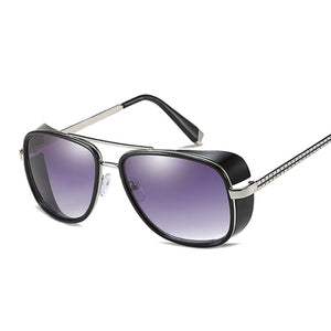 Tony Stark Iron Man Sunglasses Men Women Steampunk Sun Glasses Male Vintage Gradient Red Sunglass UV400