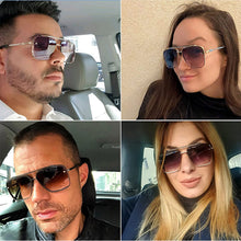 Load image into Gallery viewer, Tony Stark Sunglasses Costume Gradient Eyewear Retro Square Pilot Sun Glasses Frames for Men Women