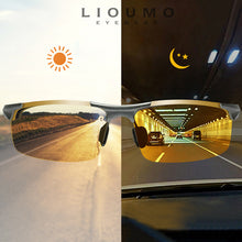 Carica l&#39;immagine nel visualizzatore di Gallery, Top Anti-riflesso Occhiali per la visione notturna diurna per la guida Occhiali da sole polarizzati Occhiali da sole fotocromatici Occhiali zonnebril heren 