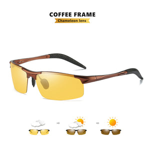 Top Anti-riflesso Occhiali per la visione notturna diurna per la guida Occhiali da sole polarizzati Occhiali da sole fotocromatici Occhiali zonnebril heren 