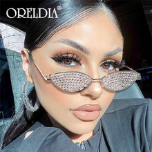 Load image into Gallery viewer, Top Brand Designer Cat Eye Sunglasses Women  Small Sexy  Rhinestone Sun glasses Women Vintage Eyeglasses oculos de sol