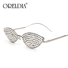 Load image into Gallery viewer, Top Brand Designer Cat Eye Sunglasses Women  Small Sexy  Rhinestone Sun glasses Women Vintage Eyeglasses oculos de sol