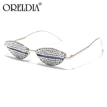Load image into Gallery viewer, Top Brand Designer Cat Eye Sunglasses Women  Small Sexy  Rhinestone Sun glasses Women Vintage Eyeglasses oculos de sol