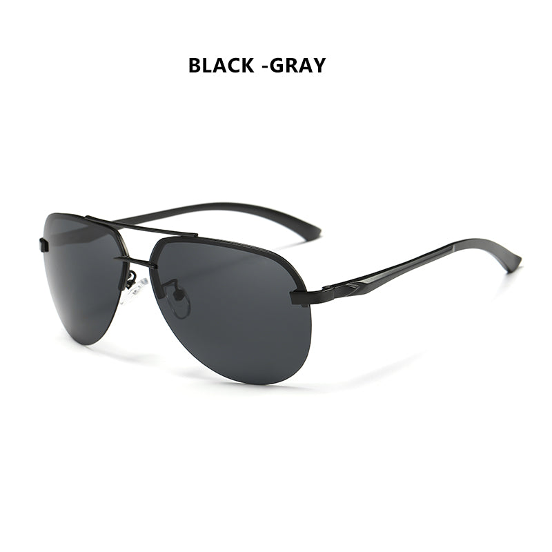 Top Male Rimless Aviation Sunglasses Men Polarized Mirror Anti-glare Sun Glasses For Men Women Pilot gafas de sol hombre UV400