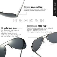 Load image into Gallery viewer, Top Male Rimless Aviation Sunglasses Men Polarized Mirror Anti-glare Sun Glasses For Men Women Pilot gafas de sol hombre UV400