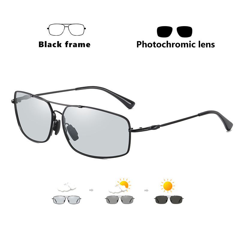 Top Memory Metal Photochromic Sunglasses Men Polarized Women Day Night Vision Driving Goggles Sun Glasses zonnebril heren UV400