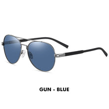Load image into Gallery viewer, Top Men Classic Pilot Sunglasses Polarized Green Blue Women Sun glasses For Male Driving Aviation Alloy Frame Spring Legs UV400
