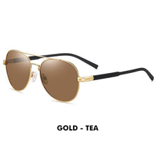 Load image into Gallery viewer, Top Men Classic Pilot Sunglasses Polarized Green Blue Women Sun glasses For Male Driving Aviation Alloy Frame Spring Legs UV400