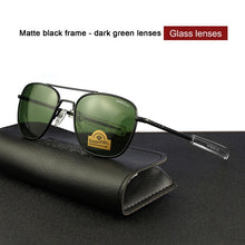 Carica l'immagine nel visualizzatore di Gallery, Top Quality America Army Military Pilot RE Sunglasses glass Lens Man Woman  luxury Band Sun Glasses 014