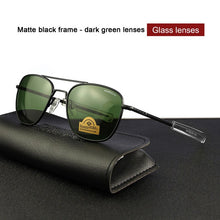 Carica l'immagine nel visualizzatore di Gallery, Top Quality America Army Military Pilot RE Sunglasses glass Lens Man Woman  luxury Band Sun Glasses 014