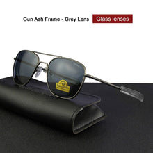 Carica l'immagine nel visualizzatore di Gallery, Top Quality America Army Military Pilot RE Sunglasses glass Lens Man Woman  luxury Band Sun Glasses 014