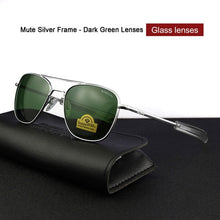 Carica l'immagine nel visualizzatore di Gallery, Top Quality America Army Military Pilot RE Sunglasses glass Lens Man Woman  luxury Band Sun Glasses 014