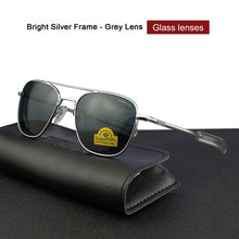 Carica l'immagine nel visualizzatore di Gallery, Top Quality America Army Military Pilot RE Sunglasses glass Lens Man Woman  luxury Band Sun Glasses 014