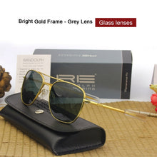 Carica l'immagine nel visualizzatore di Gallery, Top Quality America Army Military Pilot RE Sunglasses glass Lens Man Woman  luxury Band Sun Glasses 014
