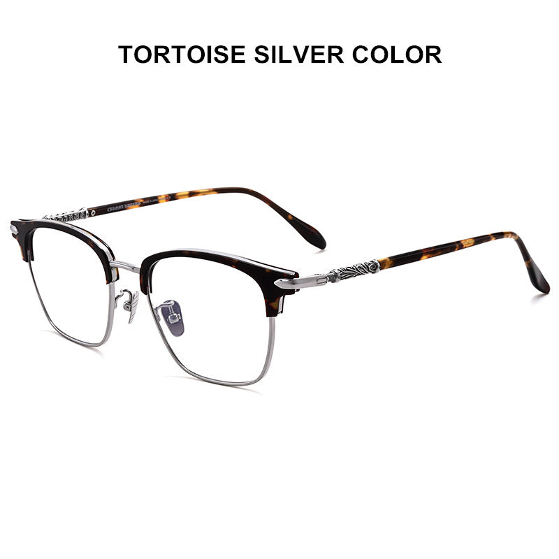 Brand Designer Ultralight Titanium Optical Glasses Frame Men's Retro Eyeglasses Female Prescription Myopia Spectacle
