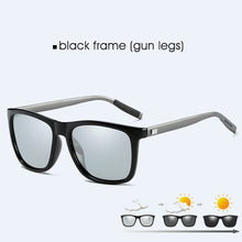 Load image into Gallery viewer, Square Chameleon Sunglasses Male Polarized Photochromic Discoloration Sun Glasses Men Women Oculos De Sol Masculino