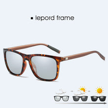 Load image into Gallery viewer, Square Chameleon Sunglasses Male Polarized Photochromic Discoloration Sun Glasses Men Women Oculos De Sol Masculino