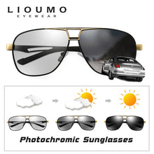 Load image into Gallery viewer, Square Retro Photochromic Aluminum Sunglasses Men Polarized Driving Women Sun Glasses For Men Brown Oculos de sol