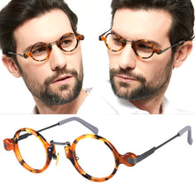 Carica l&#39;immagine nel visualizzatore di Gallery, Titanium Acetate Retro Circle Spectacles Glasses Frames for Men Women Myopia Reading Eyeglasses Oculos De Grau