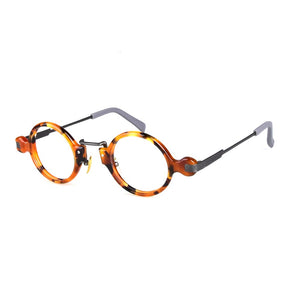 Titanium Acetate Retro Circle Spectacles Glasses Frames for Men Women Myopia Reading Eyeglasses Oculos De Grau