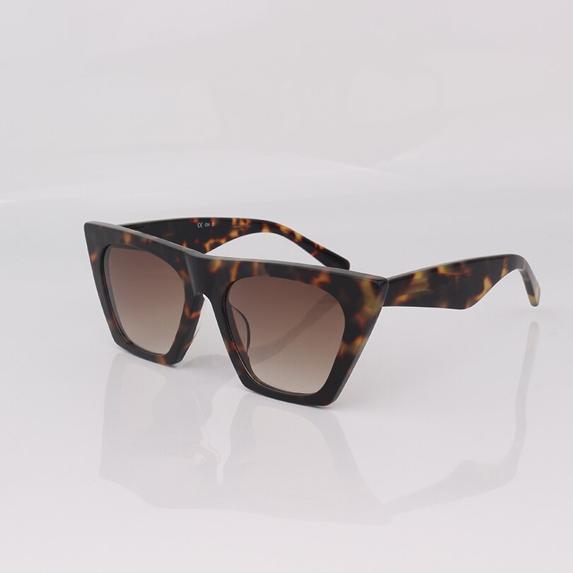 Trend Cat Eye Sunglasses For women Flat Top Acetate Sunglasses