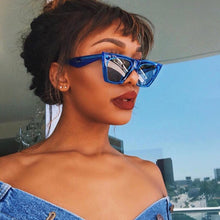 Load image into Gallery viewer, Trend Cat Eye Sunglasses For women Flat Top Acetate Sunglasses