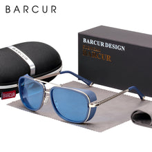 Carica l&#39;immagine nel visualizzatore di Gallery, Occhiali da sole tartarugati IRON MAN 3 Matsuda TONY Occhiali da sole Steampunk a specchio marroni Eyewear rossi