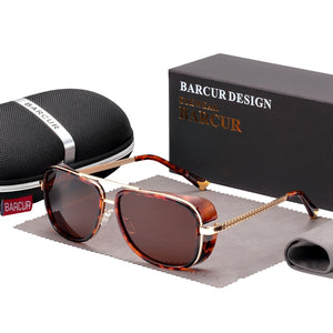 Occhiali da sole tartarugati IRON MAN 3 Matsuda TONY Occhiali da sole Steampunk a specchio marroni Eyewear rossi