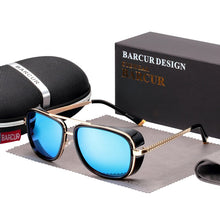 Carica l&#39;immagine nel visualizzatore di Gallery, Occhiali da sole tartarugati IRON MAN 3 Matsuda TONY Occhiali da sole Steampunk a specchio marroni Eyewear rossi