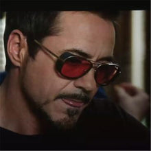 Carica l&#39;immagine nel visualizzatore di Gallery, Occhiali da sole tartarugati IRON MAN 3 Matsuda TONY Occhiali da sole Steampunk a specchio marroni Eyewear rossi