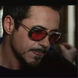 Occhiali da sole tartarugati IRON MAN 3 Matsuda TONY Occhiali da sole Steampunk a specchio marroni Eyewear rossi