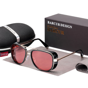 Occhiali da sole tartarugati IRON MAN 3 Matsuda TONY Occhiali da sole Steampunk a specchio marroni Eyewear rossi