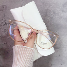 Load image into Gallery viewer, Transparent Anti Blue Light Glasses Oversized Eyeglasses Blocker Rays Glasses For Computer Screen Myopia Reading Spectacle Frame