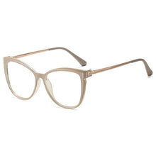 Carica l&#39;immagine nel visualizzatore di Gallery, Transparent Bluelight Glasses Women Square Optical Glasses TR90 Metal Frames Computer Anti Blue Ligtht Glasses