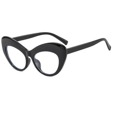 Load image into Gallery viewer, Transparent Cat Eye Glasses Frame Unique Oversized Personality Eyeglasses Orange Decorative Glasses Big Female Eyewear