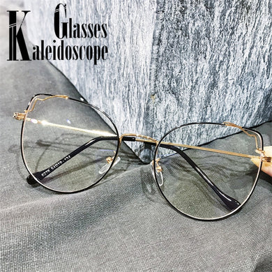 Transparent Cat Eye Glasses Frames Women Vintage computer glasses Oversized Eyeglasses Frame Female Optical Spectacles