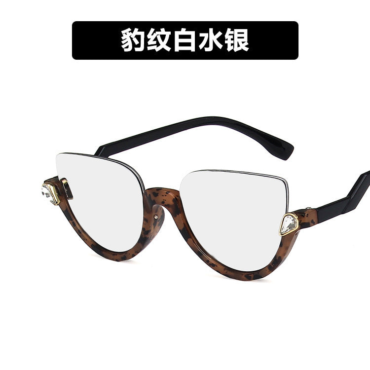 Transparent Cat Eye Prescription Glasses Frame Women Men Eyewear Glasses Optical Spectacle Diamond Clear Lens Eyeglasses очки