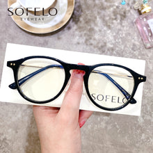 Carica l&#39;immagine nel visualizzatore di Gallery, Transparent Clear Optical Glasses Frame Women Retro Round Anti Blue Light Eyeglasses Frame Prescription Myopia Eyewear Frame