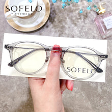 Carica l&#39;immagine nel visualizzatore di Gallery, Transparent Clear Optical Glasses Frame Women Retro Round Anti Blue Light Eyeglasses Frame Prescription Myopia Eyewear Frame