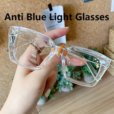 Transparent Computer Glasses Frame Women Men Anti Blue Light Square Eyewear Blocking Glasses Clear Optical Spectacle Eyeglasses