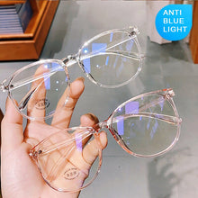 Load image into Gallery viewer, Transparent Computer Glasses Frame Women Men Blue Light Glasses Blocking Filter Round Eyewear Optical Spectacle Eyeglass Frame