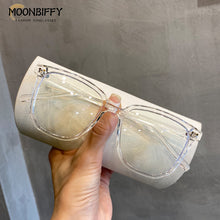 Load image into Gallery viewer, Transparent Computer Glasses Gradient Frame Unisex Anti Blue Light Eyewear Optical Spectacle Eyeglasses Face Decor Basic Glasses