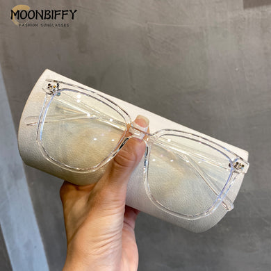 Transparent Computer Glasses Gradient Frame Unisex Anti Blue Light Eyewear Optical Spectacle Eyeglasses Face Decor Basic Glasses