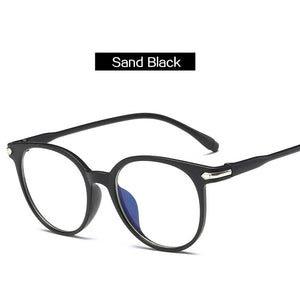 Occhiali per computer trasparenti Occhiali da donna con montatura di marca Anti luce blu Occhiali rotondi Occhiali bloccanti Occhiali da vista 