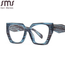 Carica l&#39;immagine nel visualizzatore di Gallery, Transparent Computer Glasses Women Men Anti Blue Square Eyewear Blue Light Blocking Glasses Optical Spectacle Eyeglass Big Frame
